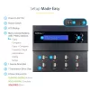 StarTech.com autonominis 1:7 USB atmintuko dauginimo ir trynimo įrenginys, kelių USB atmintukų kopijavimo aparatas, sistemos bei failų ir viso disko kopijavimas 1,5 GB/min greičiu, vieno ir trijų perėjimų trynimas, LCD ekranas – TAA