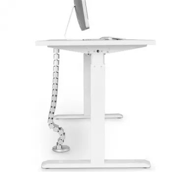 StarTech.com kabelių valdymo stiebas, kabelių apvalkalas, stalas, plastikas, plienas, sidabrinis