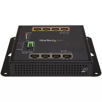 StarTech.com pramoninis 8 prievadų gigabito PoE komutatorius - 4 x PoE+ 30W - maitinimas per Ethernet - sustiprintas GbE Layer/L2 valdomas komutatorius - tvirtas didelės galios gigabito tinklo komutatorius IP-30/-40C iki +75C - TAA
