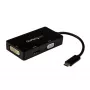 StarTech.com USB-C kelių prievadų vaizdo adapteris - 3-in-1 - 4K 30Hz - juodas