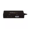 StarTech.com USB-C kelių prievadų vaizdo adapteris - 3-in-1 - 4K 30Hz - juodas
