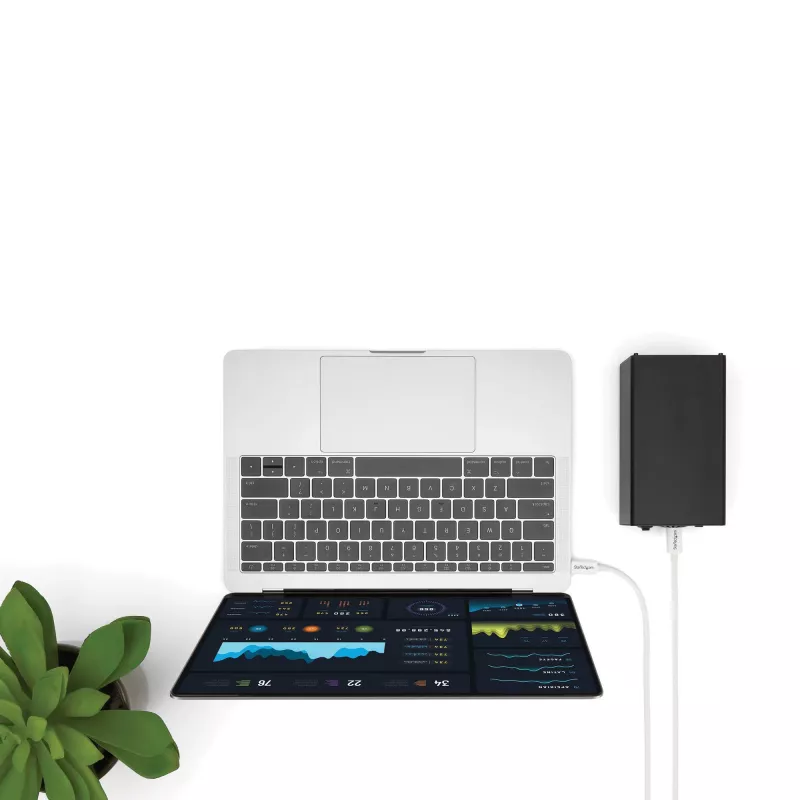 “StarTech.com Thunderbolt 3” laidas - 20 Gbps - 2 m - baltas - suderinamas su “Thunderbolt”, USB ir “DisplayPort”