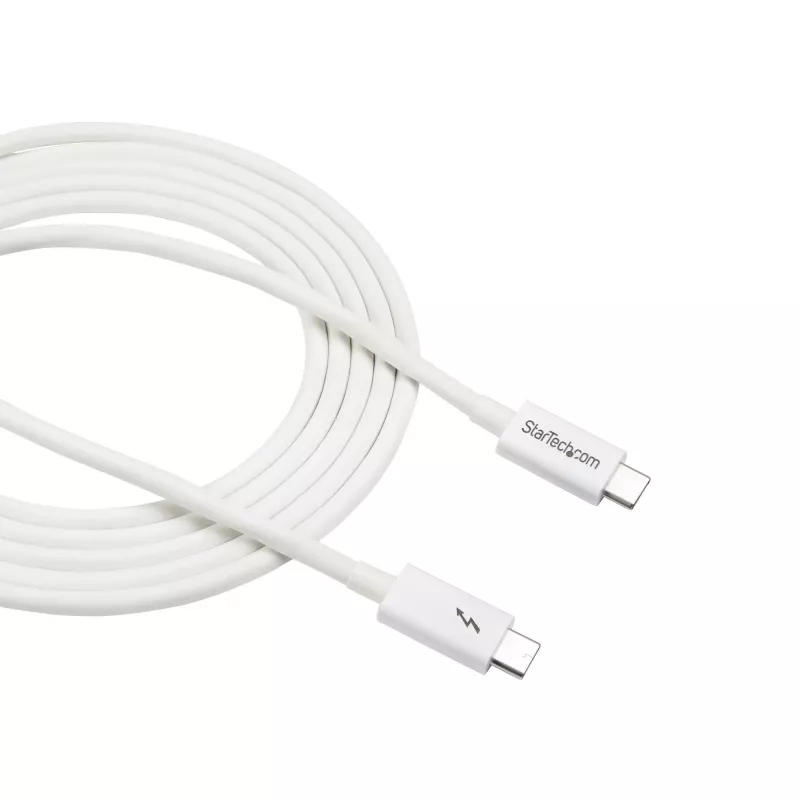 “StarTech.com Thunderbolt 3” laidas - 20 Gbps - 2 m - baltas - suderinamas su “Thunderbolt”, USB ir “DisplayPort”