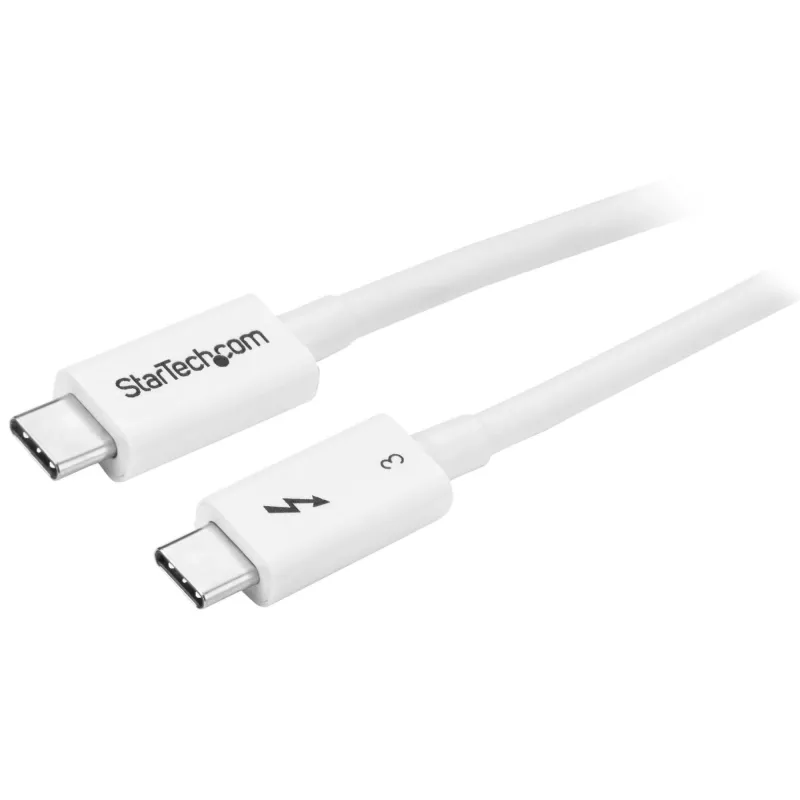StarTech.com Thunderbolt 3 laidas – 40 Gbps – 0,5 m – baltas – suderinamas su Thunderbolt, USB ir DisplayPort