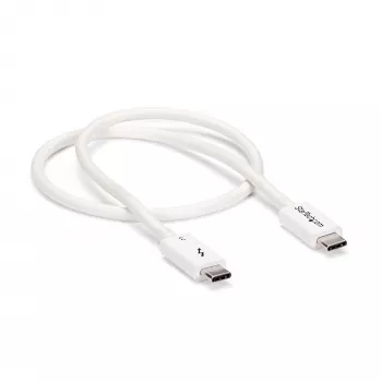 StarTech.com Thunderbolt 3 laidas – 40 Gbps – 0,5 m – baltas – suderinamas su Thunderbolt, USB ir DisplayPort