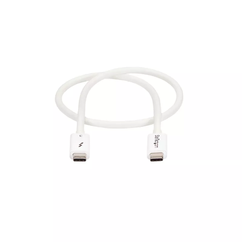 StarTech.com Thunderbolt 3 laidas – 40 Gbps – 0,5 m – baltas – suderinamas su Thunderbolt, USB ir DisplayPort