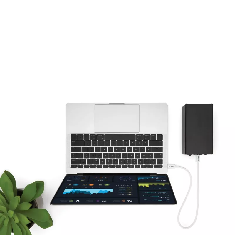 StarTech.com Thunderbolt 3 laidas – 40 Gbps – 0,5 m – baltas – suderinamas su Thunderbolt, USB ir DisplayPort