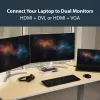 StarTech.com USB 3.0 dokinė stotelė – dviejų monitorių nešiojamojo kompiuterio dokinė stotelė su HDMI ir DVI/VGA vaizdu – 6 prievadų USB 3.1 Gen 1 5 Gbps šakotuvas, GbE, garsas – universali A tipo dokinė stotelė – Windows ir Mac
