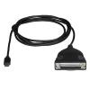 StarTech.com USB-C į lygiagrečios sąsajos spausdintuvo kabelis, juodas, USB C, DB25, 1,83 m, kištukas/lizdas, CE, RoHS