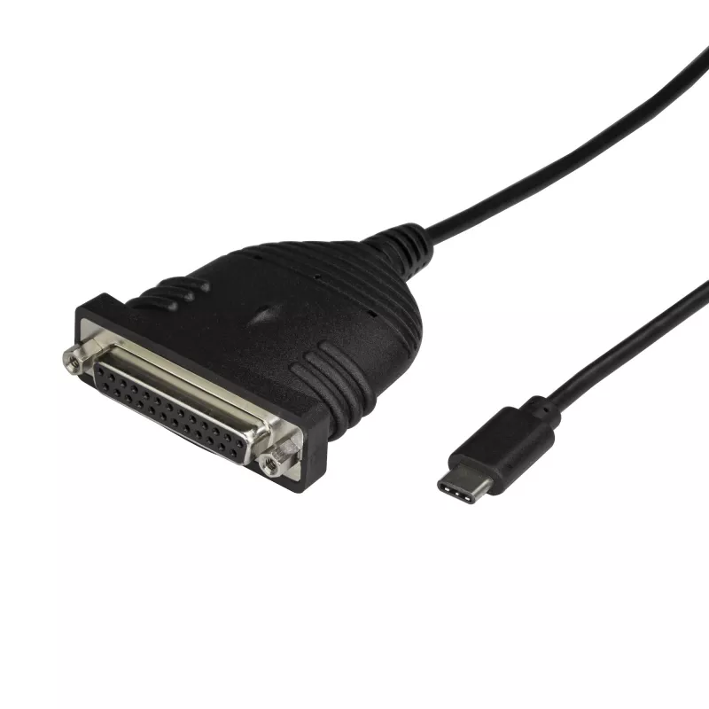 StarTech.com USB-C į lygiagrečios sąsajos spausdintuvo kabelis, juodas, USB C, DB25, 1,83 m, kištukas/lizdas, CE, RoHS