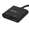 StarTech.com USB-C į DisplayPort adapteris su maitinimo tiekimu – 4K 60 Hz HBR2 – USB Type-C į DP 1.2 monitoriaus vaizdo keitiklis su įkrovimu – 60 W PD pralaidumas – suderinamas su Thunderbolt 3