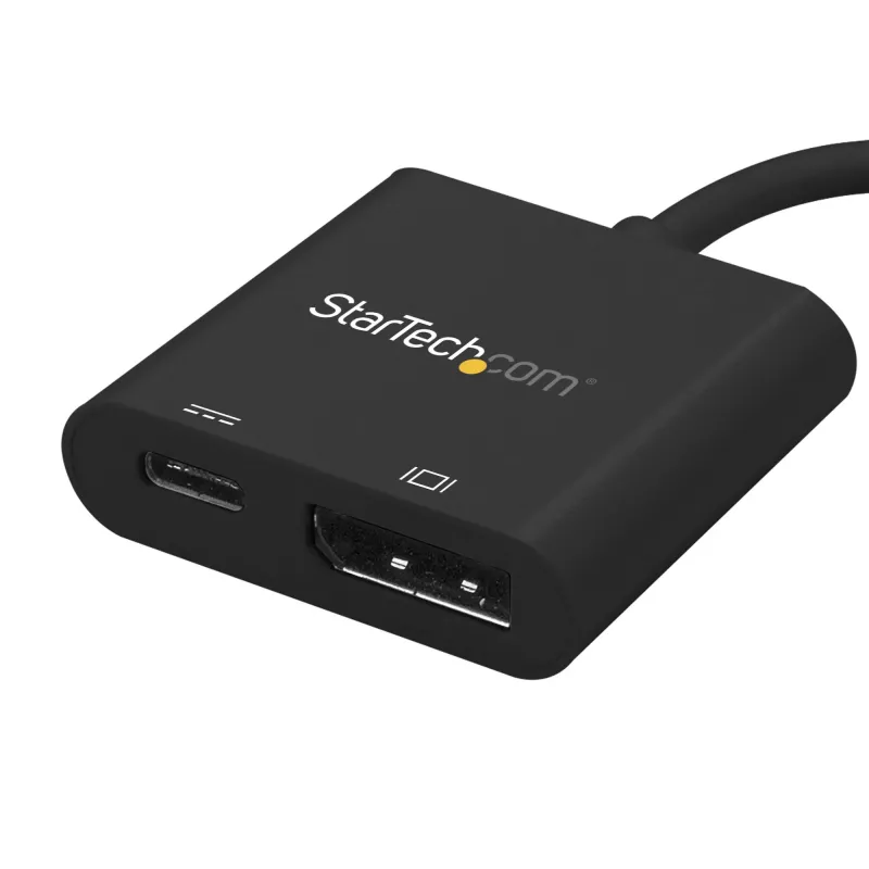 StarTech.com USB-C į DisplayPort adapteris su maitinimo tiekimu – 4K 60 Hz HBR2 – USB Type-C į DP 1.2 monitoriaus vaizdo keitiklis su įkrovimu – 60 W PD pralaidumas – suderinamas su Thunderbolt 3