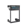 StarTech.com 15U 19 colių sieninė tinklo spinta - 12 colių gylio 2 stulpų atviro rėmo serverinės spinta duomenų/AV/IT/kompiuterinei įrangai/patch panel su narvelio veržlėmis ir varžtais, 200 svarų talpa, juoda