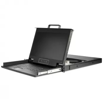 StarTech.com Rackmount KVM Console HD 1080p - Vieno prievado VGA KVM su 17 inch LCD monitoriumi serverių stovui - Pilnai aprūpinta 1U LCD KVM stalčius su laidais ir aparatūra - USB palaikymas - 50 000 val. MTBF