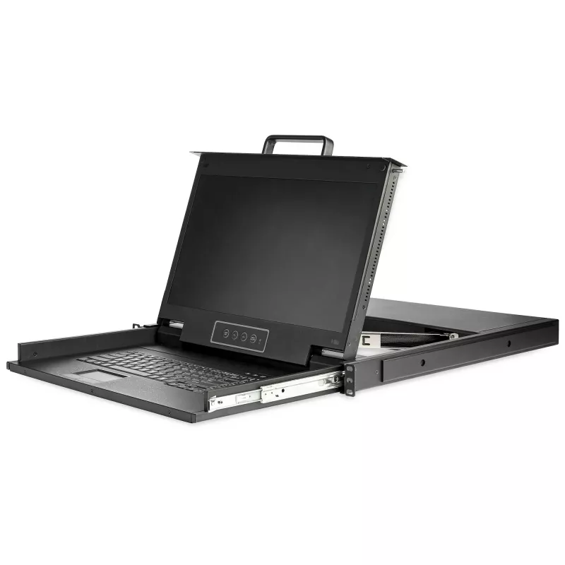 StarTech.com Rackmount KVM Console HD 1080p - Vieno prievado VGA KVM su 17 inch LCD monitoriumi serverių stovui - Pilnai aprūpinta 1U LCD KVM stalčius su laidais ir aparatūra - USB palaikymas - 50 000 val. MTBF