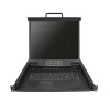 StarTech.com 16 prievadų stovo montavimo KVM konsolė su 6 pėdų kabeliais – Integruotas KVM jungiklis su 19 colių LCD monitoriumi – Pilnai funkcionuojanti 1U LCD KVM ištraukiama konsolė – OSD KVM – Patvarus 50 000 val. MTBF – USB + VGA palaikymas