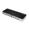 StarTech.com USB C dokas - dviejų monitorių HDMI ir DisplayPort 4K 30Hz - USB Type-C nešiojamojo kompiuterio doko stotis 60W maitinimo tiekimas, SD, 4 prievadų USB-A 3.0 šakotuvas, GbE, garsas - suderinama su Thunderbolt 3