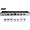 StarTech.com USB C dokas - dviejų monitorių HDMI ir DisplayPort 4K 30Hz - USB Type-C nešiojamojo kompiuterio doko stotis 60W maitinimo tiekimas, SD, 4 prievadų USB-A 3.0 šakotuvas, GbE, garsas - suderinama su Thunderbolt 3