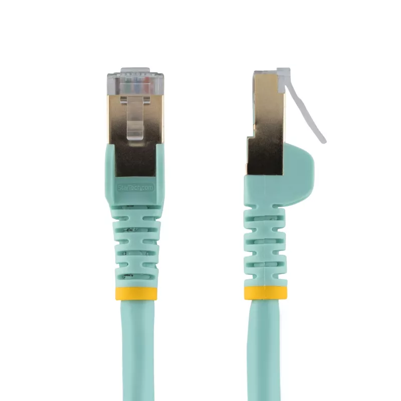 “StarTech.com” 3 m CAT6a eterneto kabelis – 10 gigabitų ekranuotas, be užsikabinimų RJ45, 100 W PoE komutacinis kabelis – 10GbE STP tinklo kabelis su įtempimo sumažinimu – žydras, individualiai tikrintas / laidai UL sertifikuoti / TIA