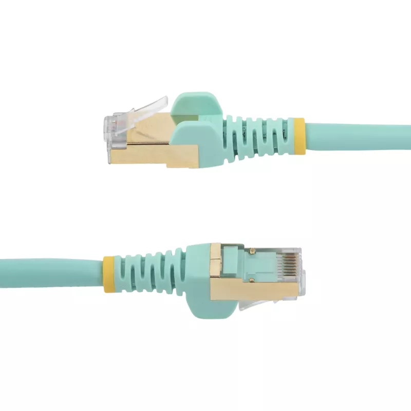 “StarTech.com” 3 m CAT6a eterneto kabelis – 10 gigabitų ekranuotas, be užsikabinimų RJ45, 100 W PoE komutacinis kabelis – 10GbE STP tinklo kabelis su įtempimo sumažinimu – žydras, individualiai tikrintas / laidai UL sertifikuoti / TIA