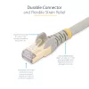 StarTech.com 2m CAT6a Ethernet kabelis - 10 Gigabit ekranuotas nesikabinantis RJ45 100W PoE komutacinis kabelis - 10GbE STP tinklo kabelis su įtempimų sumažinimu - Pilkas individualiai išbandytas / laidai UL sertifikuoti / TIA