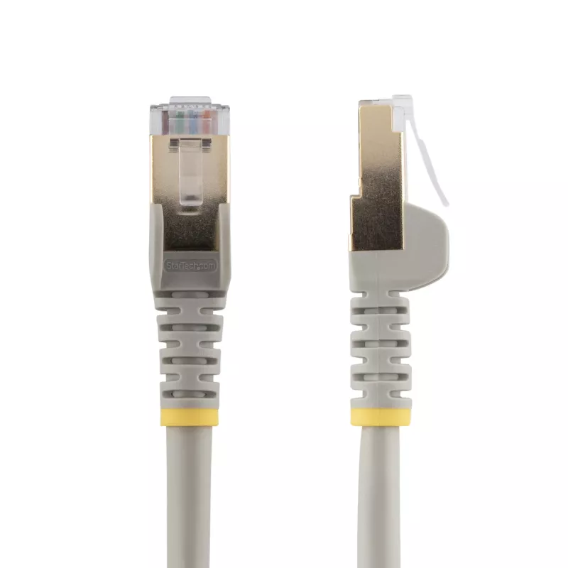 StarTech.com 0,50 m CAT6a eterneto kabelis – 10 gigabitų ekranuotas nesikabinantis RJ45 100 W PoE komutacinis kabelis – 10GbE STP tinklo kabelis su tempimo sumažinimu – pilkas individualiai išbandytas / laidai yra UL sertifikuoti / TIA