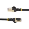 StarTech.com 0,50 m CAT6a eterneto kabelis - 10 Gigabitų ekranuotas nesikabinantis RJ45 100W PoE komutacinis kabelis - 10GbE STP tinklo kabelis su įtempimo sumažinimu - juodas, individualiai testuotas / laidų sertifikatas UL / TIA