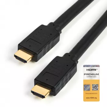 StarTech.com 15ft (5m) Premium Certified HDMI 2.0 kabelis su Ethernet - High Speed Ultra HD 4K 60Hz HDMI kabelis HDR10 - Long HDMI Cord (Male/Male Connectors) - For UHD Monitors, TVs, Displays