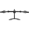 StarTech.com TRIO stalo monitoriaus stovas - Trijų monitorių, reguliuojamas, spaustukinis, 24 kg, 33 cm (13 colių), 68.6 cm (27 colių), 100 x 100 mm, juodas