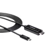 StarTech.com 6 pėdų (2 m) USB C į HDMI kabelis – 4K 60Hz USB Type C į HDMI 2.0 vaizdo adapterio kabelis – suderinamas su Thunderbolt 3 – nešiojamojo kompiuterio prie HDMI monitoriaus/ekrano – DP 1.2 Alt Mode HBR2 – juodas