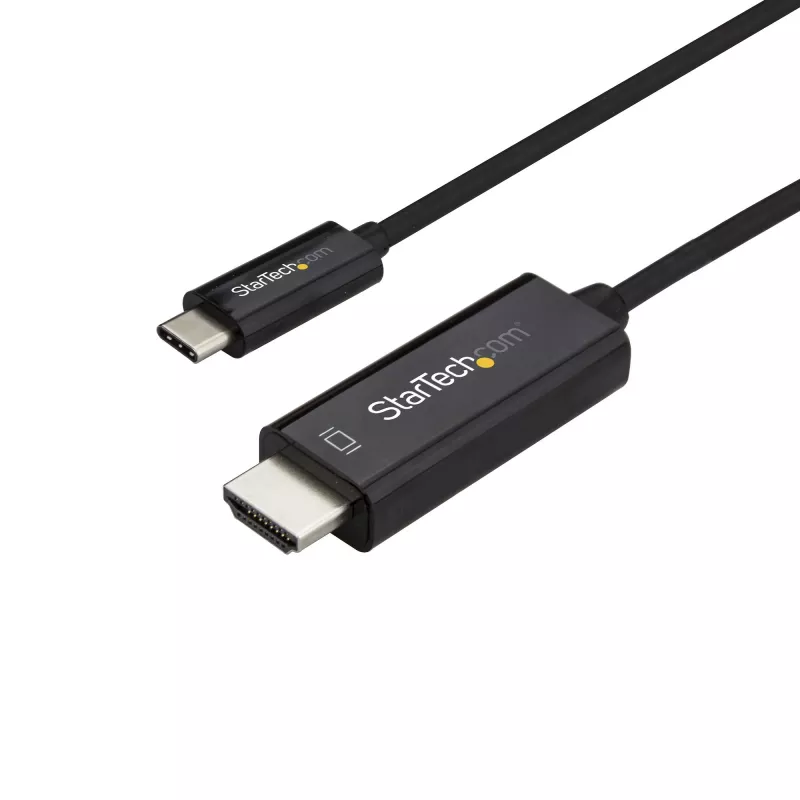 StarTech.com 0,9 m USB-C į HDMI laidą, 4K 60Hz USB Type-C į HDMI 2.0 vaizdo adapterio laidas – suderinamas su Thunderbolt 3 – nešiojamam kompiuteriui prie HDMI monitoriaus / ekrano – DP 1.2 Alt Mode HBR2 – juodas