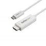 StarTech.com 3 pėd. (1 m) USB-C į HDMI kabelis – 4K 60 Hz USB Type-C į HDMI 2.0 vaizdo adapterio kabelis – Suderinamas su Thunderbolt 3 – Nešiojamojo kompiuterio prie HDMI monitoriaus / ekrano – DP 1.2 Alt Mode HBR2 – Baltas