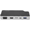 StarTech.com USB C daugiafunkcis adapteris - USB-C į 4K HDMI arba VGA vaizdo su 100W maitinimo pralaidumu, 2 prievadų 10Gbps USB šakotuvas, MicroSD, GbE - USB 3.1 Gen 2 Type-C mini/kelioninė dokstotis