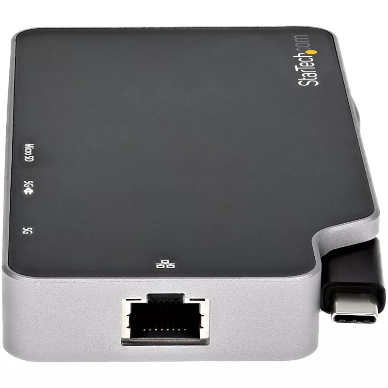 StarTech.com USB C daugiafunkcis adapteris - USB-C į 4K HDMI arba VGA vaizdo su 100W maitinimo pralaidumu, 2 prievadų 10Gbps USB šakotuvas, MicroSD, GbE - USB 3.1 Gen 2 Type-C mini/kelioninė dokstotis