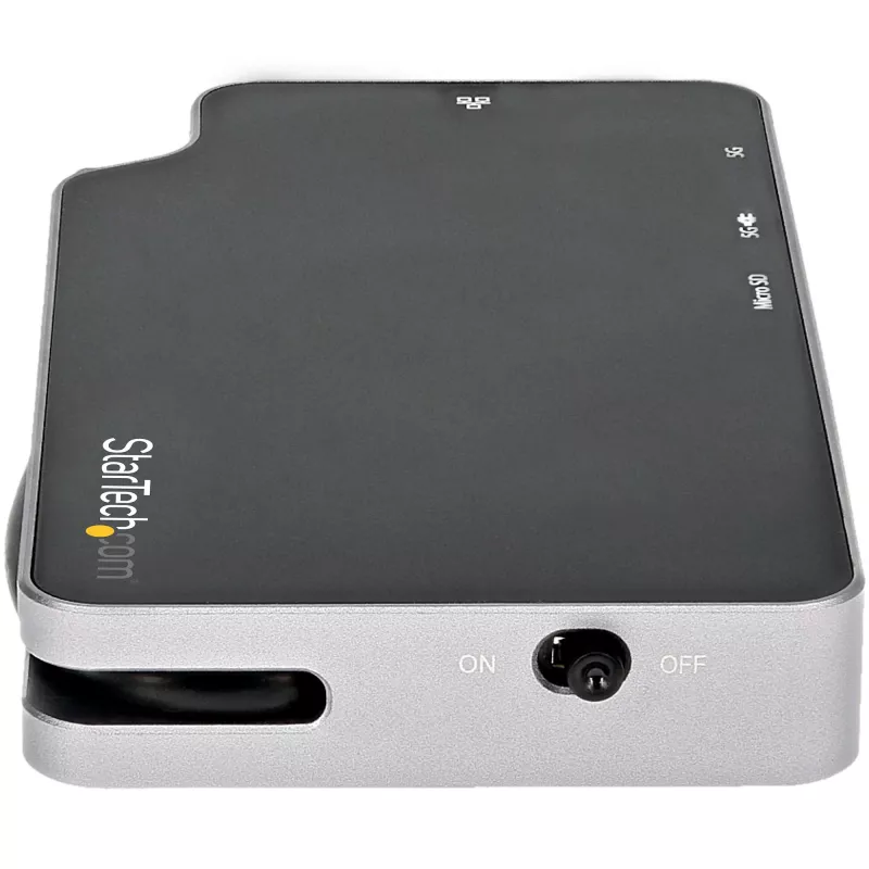 StarTech.com USB C daugiafunkcis adapteris - USB-C į 4K HDMI arba VGA vaizdo su 100W maitinimo pralaidumu, 2 prievadų 10Gbps USB šakotuvas, MicroSD, GbE - USB 3.1 Gen 2 Type-C mini/kelioninė dokstotis