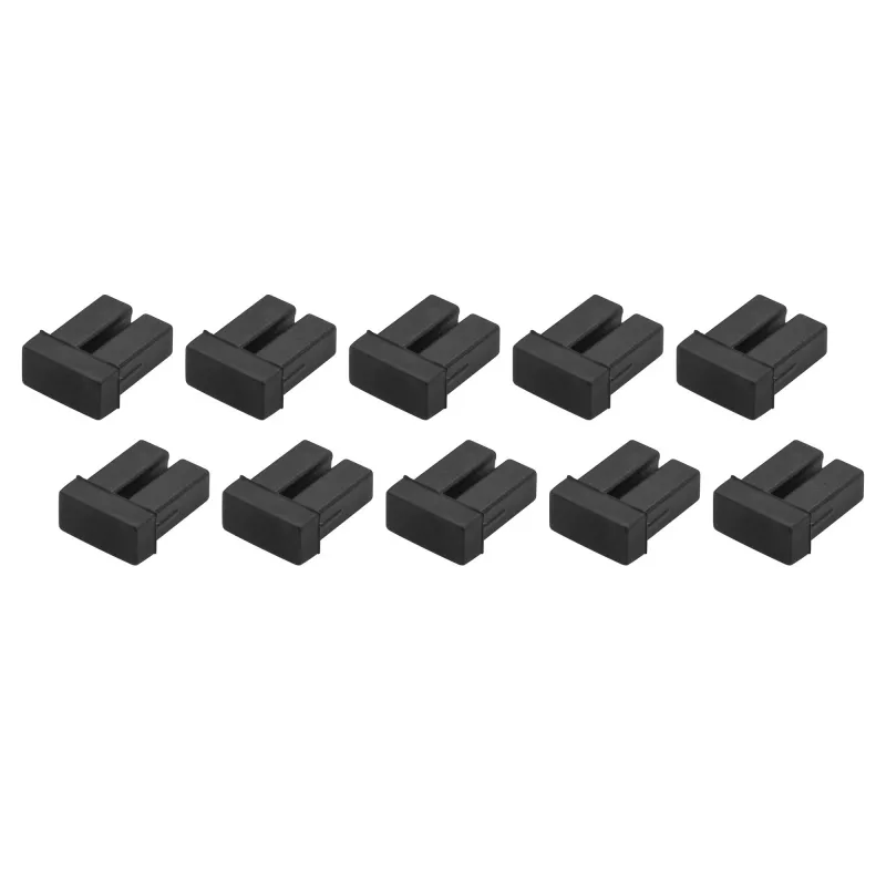 “StarTech.com” LC SFP dulkių gaubteliai - 10 vnt. pakuotė, LC, guma, juodi, tinklo komutatorius, 18 mm, 15 mm