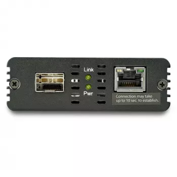 StarTech.com 10GbE Fiber Ethernet Media Converter for 1/2.5/5/10Gbps Network NBASE-T SFP to RJ45 Multigigabit Singlemode/Multimode Fiber Optic to Copper Network Ethernet to Fiber Bridge~10GbE Fiber Ethernet Media Converter for 10Gbps Network 10GBASE-T SFP to RJ45 Multigigabit Singlemode/Multimode Fiber Optic to Copper Network Ethernet to Fiber Bridge