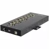 StarTech.com 8 prievadų nuosekliojo ryšio šakotuvas USB į RS232/RS485/RS422 adapteris – Pramoninis USB 2.0 į DB9 nuosekliojo ryšio keitiklio šakotuvas – IP30 įvertinimas – DIN bėgelio tvirtinimo metalinis nuosekliojo ryšio šakotuvas – 15 kV ESD apsauga