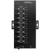 StarTech.com 8 prievadų nuosekliojo ryšio šakotuvas USB į RS232/RS485/RS422 adapteris – Pramoninis USB 2.0 į DB9 nuosekliojo ryšio keitiklio šakotuvas – IP30 įvertinimas – DIN bėgelio tvirtinimo metalinis nuosekliojo ryšio šakotuvas – 15 kV ESD apsauga