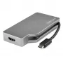 StarTech.com USB C daugiafunkcis vaizdo adapteris su HDMI, VGA, Mini DisplayPort arba DVI – USB Type C monitoriaus adapteris į HDMI 2.0 arba mDP 1.2 (4K 60Hz) – VGA arba DVI (1080p) – Space Gray aliuminis