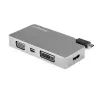 StarTech.com USB C daugiafunkcis vaizdo adapteris su HDMI, VGA, Mini DisplayPort arba DVI – USB Type C monitoriaus adapteris į HDMI 2.0 arba mDP 1.2 (4K 60Hz) – VGA arba DVI (1080p) – Space Gray aliuminis