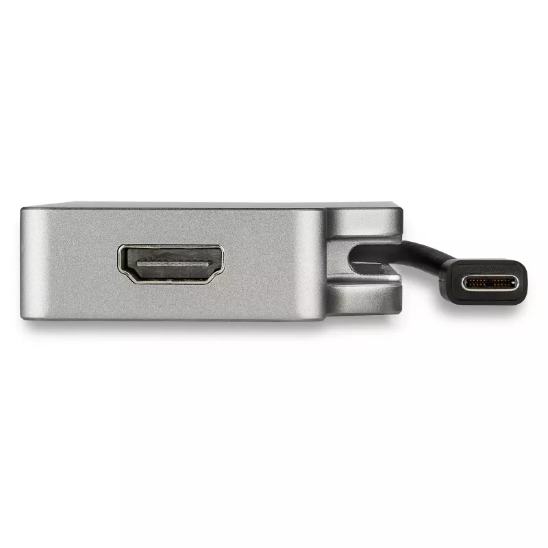 StarTech.com USB C daugiafunkcis vaizdo adapteris su HDMI, VGA, Mini DisplayPort arba DVI – USB Type C monitoriaus adapteris į HDMI 2.0 arba mDP 1.2 (4K 60Hz) – VGA arba DVI (1080p) – Space Gray aliuminis