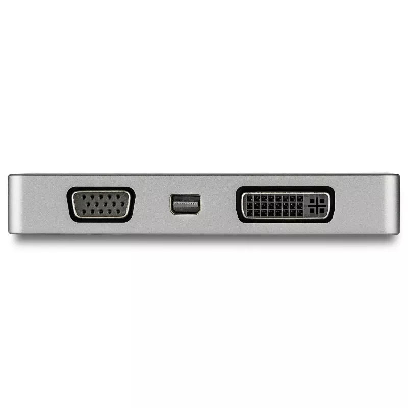 StarTech.com USB C daugiafunkcis vaizdo adapteris su HDMI, VGA, Mini DisplayPort arba DVI – USB Type C monitoriaus adapteris į HDMI 2.0 arba mDP 1.2 (4K 60Hz) – VGA arba DVI (1080p) – Space Gray aliuminis