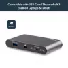 StarTech.com USB C dokas - 4K dviejų monitorių DisplayPort - Mini nešiojamojo kompiuterio prijungimo stotelė - 100W energijos tiekimo pralaidumas - GbE, 2 prievadų USB-A šakotuvas - USB Type-C daugiafunkcis adapteris - 3,3' kabelis