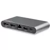StarTech.com USB C dokas - 4K dviejų monitorių DisplayPort - Mini nešiojamojo kompiuterio prijungimo stotelė - 100W energijos tiekimo pralaidumas - GbE, 2 prievadų USB-A šakotuvas - USB Type-C daugiafunkcis adapteris - 3,3' kabelis