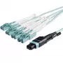StarTech.com 10 m (30 pėd.) MTP(F)/PC į 4x LC/PC dvipusis atšakojamasis OM3 daugiamodis šviesolaidinis kabelis, OFNP Plenum, 40G tinklai, maži įterpimo nuostoliai – šviesolaidinis džemperinis laidas