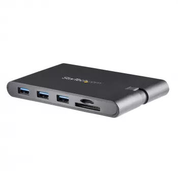 StarTech.com USB C daugiafunkcis adapteris - USB Type-C mini dokas su HDMI 4K arba VGA 1080p vaizdu - 100W maitinimo pralaidumas, 3 prievadų USB 3.0 šakotuvas, GbE, SD ir MicroSD - nešiojamojo kompiuterio kelioninis dokas