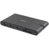 StarTech.com USB C daugiafunkcis adapteris - USB Type-C mini dokas su HDMI 4K arba VGA 1080p vaizdu - 100W maitinimo pralaidumas, 3 prievadų USB 3.0 šakotuvas, GbE, SD ir MicroSD - nešiojamojo kompiuterio kelioninis dokas