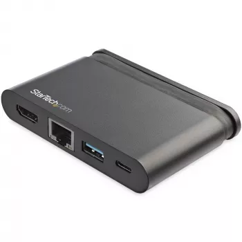 StarTech.com USB-C daugiafunkcis adapteris – nešiojama USB-C dokas su 4K HDMI – 100 W PD 3.0 pralaidumas, 1x USB-A, 1x USB-C, GbE – Thunderbolt 3 ir USB Type-C nešiojamojo kompiuterio kelioninis dokas – Mac ir Windows