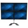 StarTech.com Stacionarus keturių monitorių stovas – ergonomiška VESA 4 monitorių rankena (2x2) iki 32 colių – atskirai stovintis lankstus universalus stulpo laikiklis – reguliuojamas aukštis / pasvirimas / pasukimas / sukimas – sidabrinis
